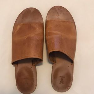 Frye leather slides